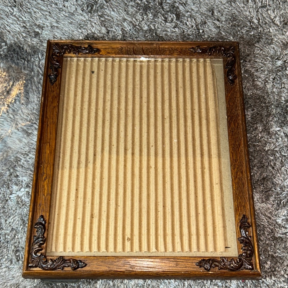 Vintage Elegant Brown Wooden Picture Frame